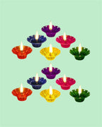 Set of 12 and set of 24 3D Reflection Diya