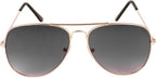 Unisex Black Golden Aviator Sunglass